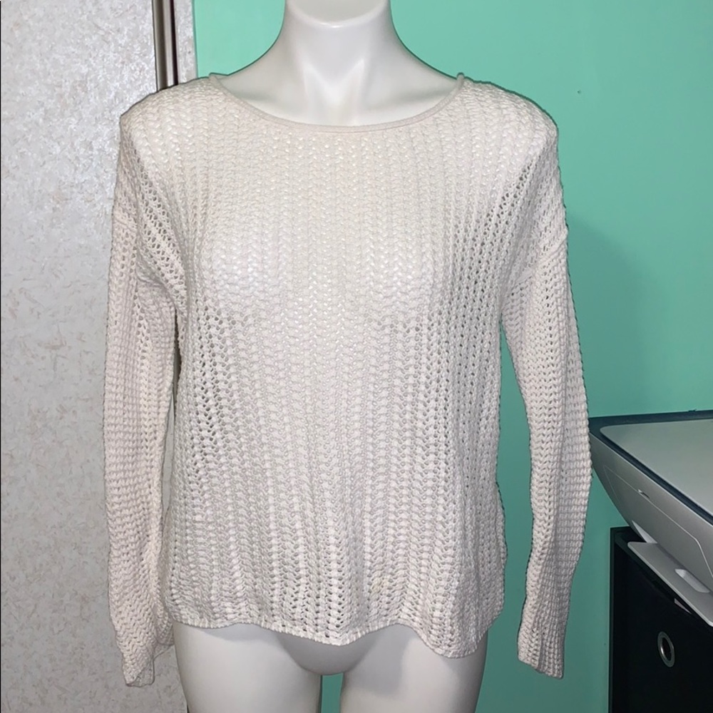 white knit Calvin Klein sweater